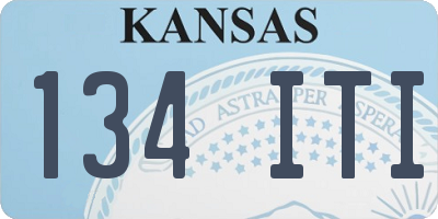 KS license plate 134ITI