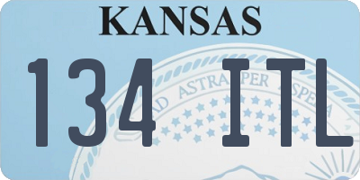 KS license plate 134ITL