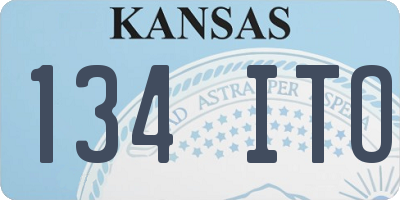 KS license plate 134ITO