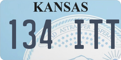 KS license plate 134ITT