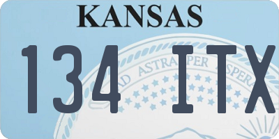 KS license plate 134ITX