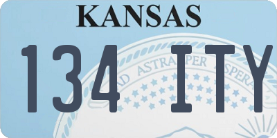 KS license plate 134ITY