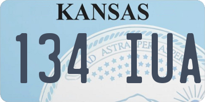 KS license plate 134IUA