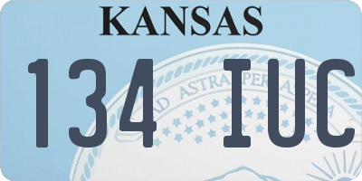 KS license plate 134IUC