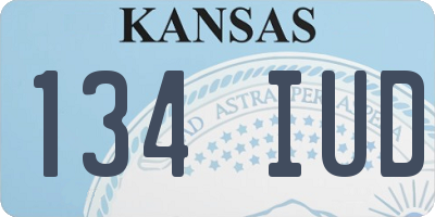 KS license plate 134IUD