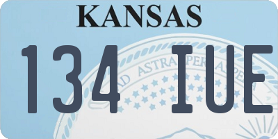 KS license plate 134IUE