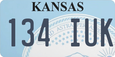 KS license plate 134IUK