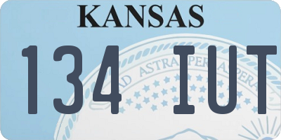 KS license plate 134IUT