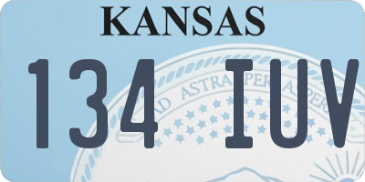 KS license plate 134IUV
