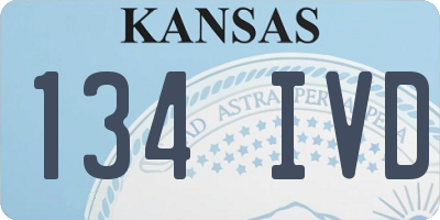 KS license plate 134IVD
