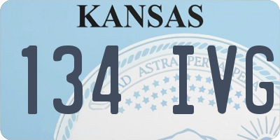 KS license plate 134IVG