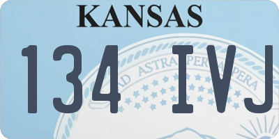 KS license plate 134IVJ
