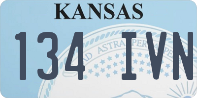 KS license plate 134IVN