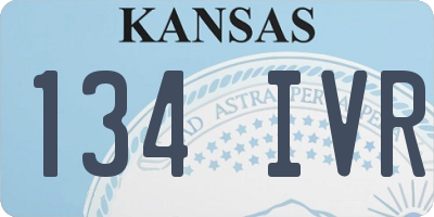 KS license plate 134IVR