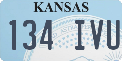 KS license plate 134IVU