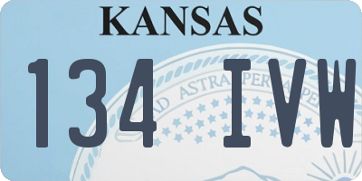 KS license plate 134IVW