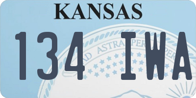 KS license plate 134IWA