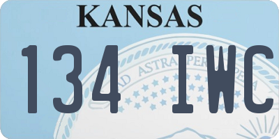 KS license plate 134IWC