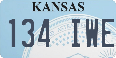 KS license plate 134IWE