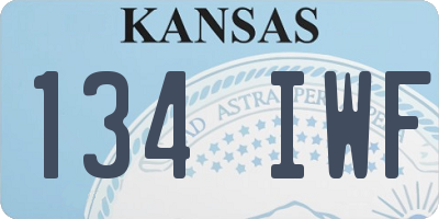 KS license plate 134IWF