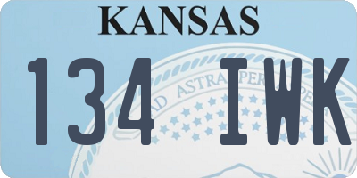 KS license plate 134IWK