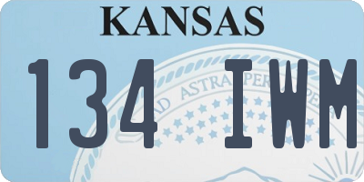 KS license plate 134IWM