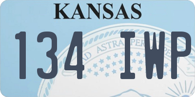 KS license plate 134IWP