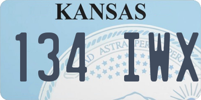 KS license plate 134IWX