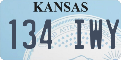 KS license plate 134IWY