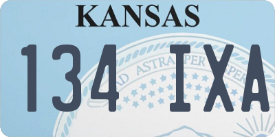 KS license plate 134IXA