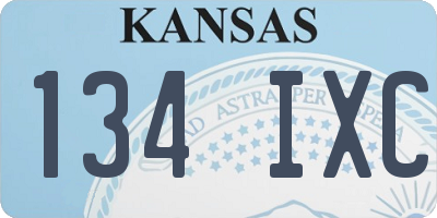 KS license plate 134IXC