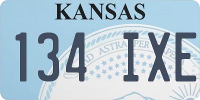 KS license plate 134IXE