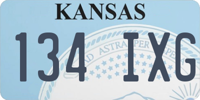KS license plate 134IXG
