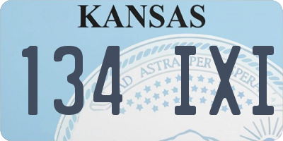 KS license plate 134IXI