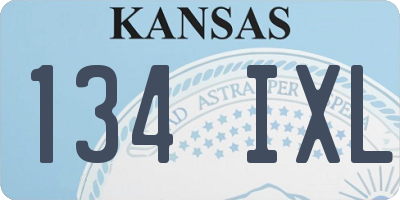 KS license plate 134IXL
