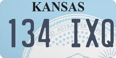 KS license plate 134IXQ