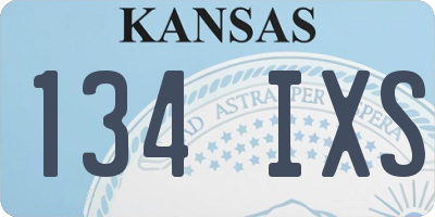 KS license plate 134IXS