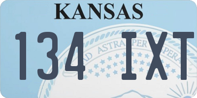KS license plate 134IXT