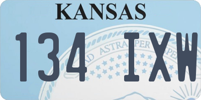 KS license plate 134IXW