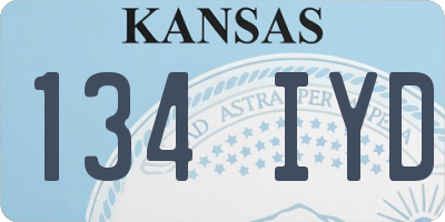 KS license plate 134IYD