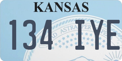 KS license plate 134IYE