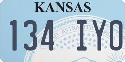 KS license plate 134IYO