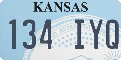 KS license plate 134IYQ