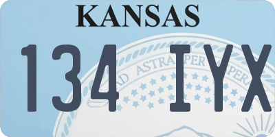 KS license plate 134IYX