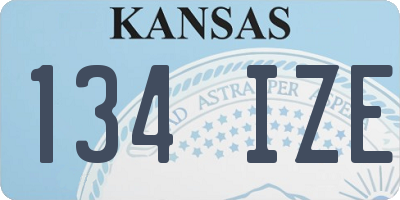 KS license plate 134IZE