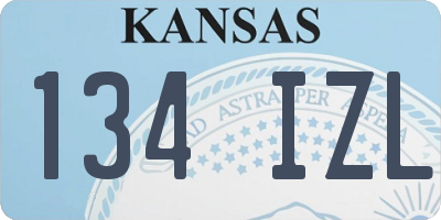 KS license plate 134IZL