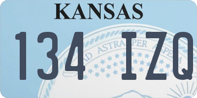 KS license plate 134IZQ