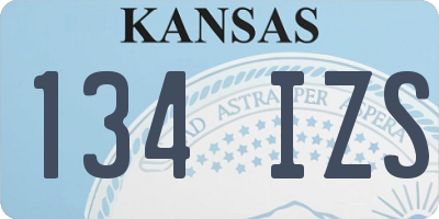 KS license plate 134IZS