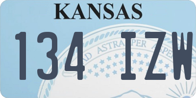 KS license plate 134IZW