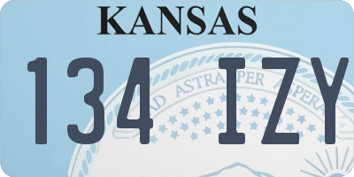 KS license plate 134IZY